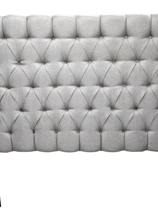 Cabecera Capitonada Soho Plata - Individual, Matrimonial, Queen, King Size, EL Bazar Store