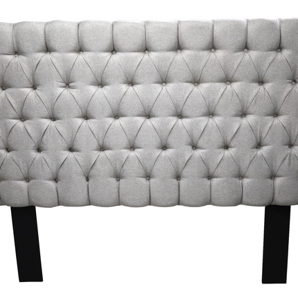 Cabecera Capitonada Soho Plata - Individual, Matrimonial, Queen, King Size, EL Bazar Store