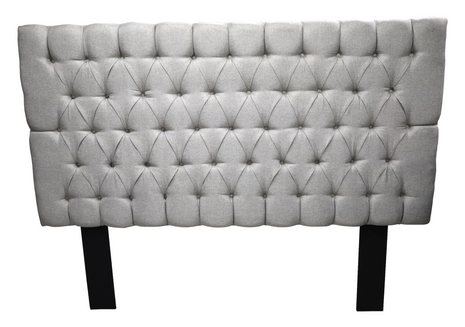 Cabecera Capitonada Soho Plata - Individual, Matrimonial, Queen, King Size, EL Bazar Store
