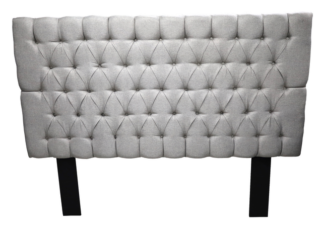 Cabecera Capitonada Soho Plata - Individual, Matrimonial, Queen, King Size, EL Bazar Store