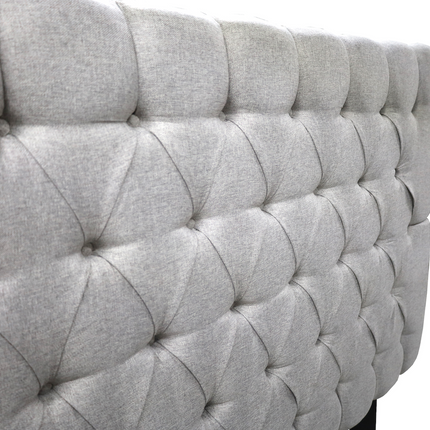 Cabecera Capitonada Soho Plata - Individual, Matrimonial, Queen, King Size, EL Bazar Store