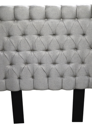 Cabecera Capitonada Soho Plata - Individual, Matrimonial, Queen, King Size, EL Bazar Store