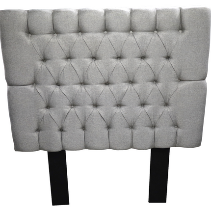 Cabecera Capitonada Soho Plata - Individual, Matrimonial, Queen, King Size, EL Bazar Store