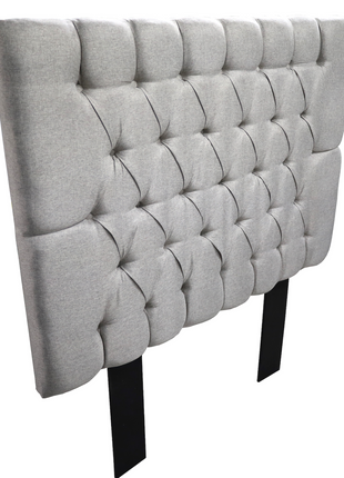 Cabecera Capitonada Soho Plata - Individual, Matrimonial, Queen, King Size, EL Bazar Store