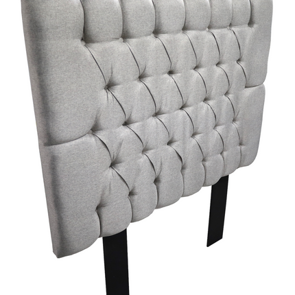 Cabecera Capitonada Soho Plata - Individual, Matrimonial, Queen, King Size, EL Bazar Store
