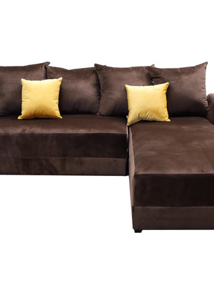 Sala Esquinera Samso 240x180 cm Terciopelo Chocolate El Bazar Store