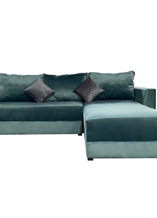 Sala Esquinera Samso 240x180 cm Terciopelo Aqua El Bazar Store