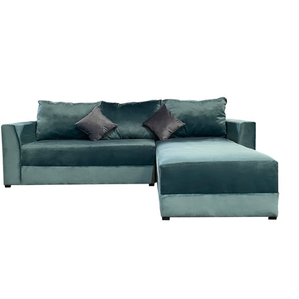 Sala Esquinera Samso 240x180 cm Terciopelo Aqua El Bazar Store