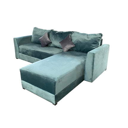 Sala Esquinera Samso 240x180 cm Terciopelo Aqua El Bazar Store