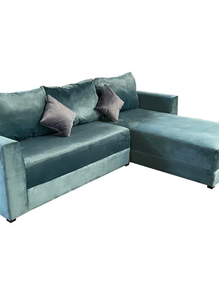 Sala Esquinera Samso 240x180 cm Terciopelo Aqua El Bazar Store