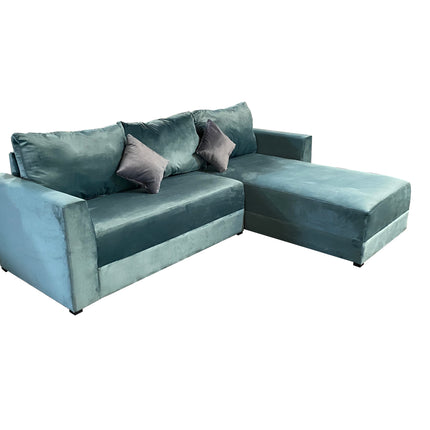 Sala Esquinera Samso 240x180 cm Terciopelo Aqua El Bazar Store
