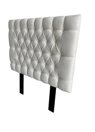 Cabecera Capitonada Soho Blanco- Individual, Matrimonial, Queen, King Size, EL Bazar Store